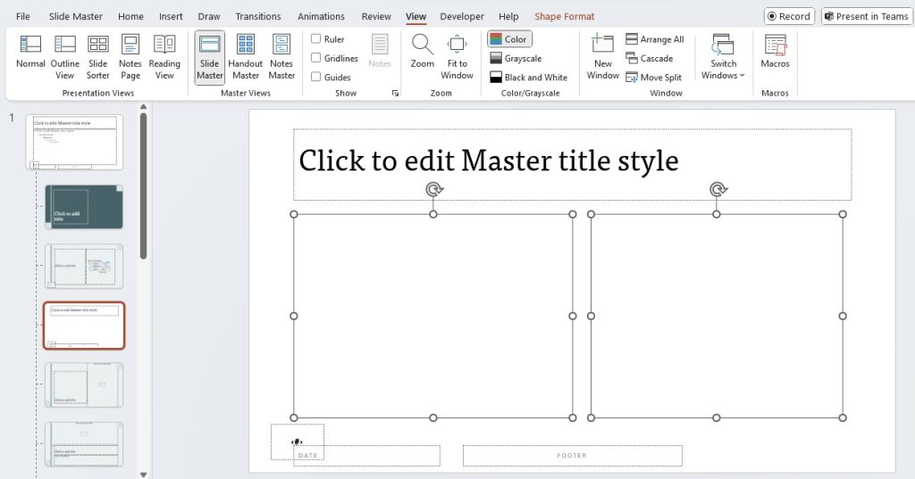 Add Columns in PowerPoint Slides