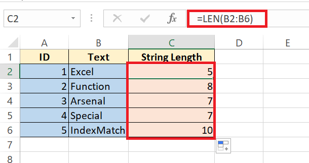 Find Longest Text in Excel