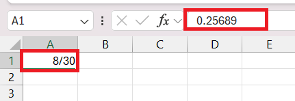 0.5 as a fraction