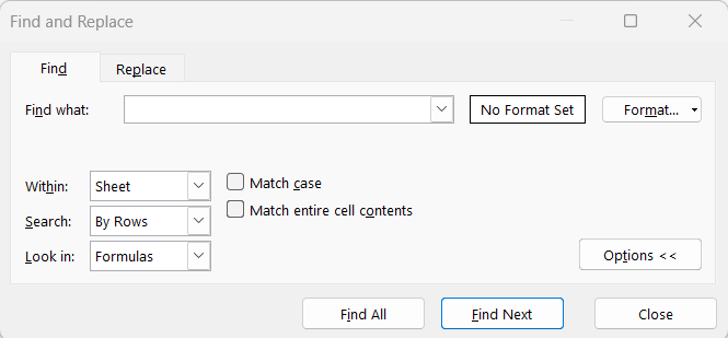 Find External Links in Excel