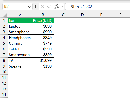 Auto Populate from Another Worksheet