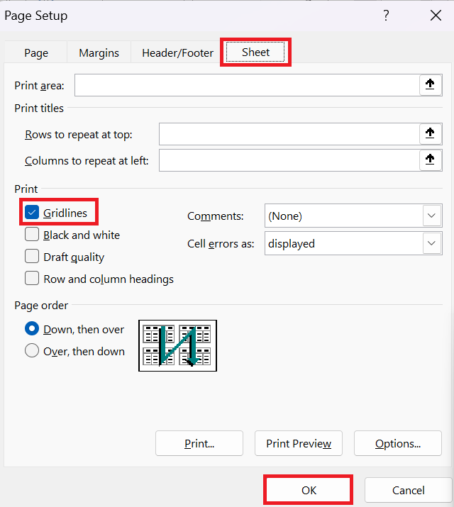 How to Print Excel with Lines