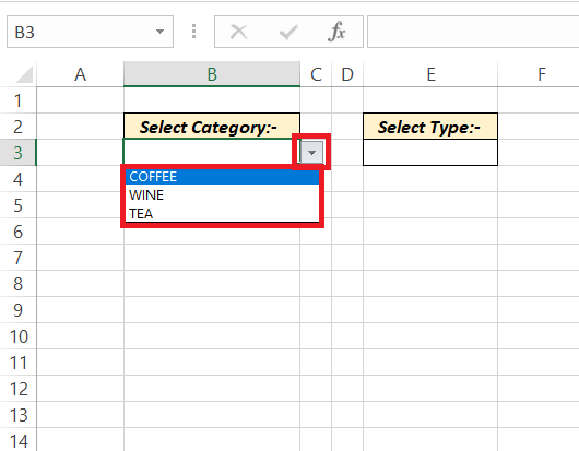 Cascading Drop Down in Excel