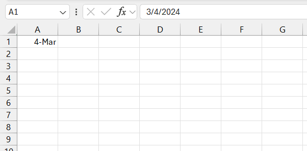 Date Format in Excel