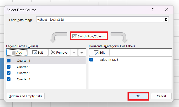 How to Switch X and Y Axis