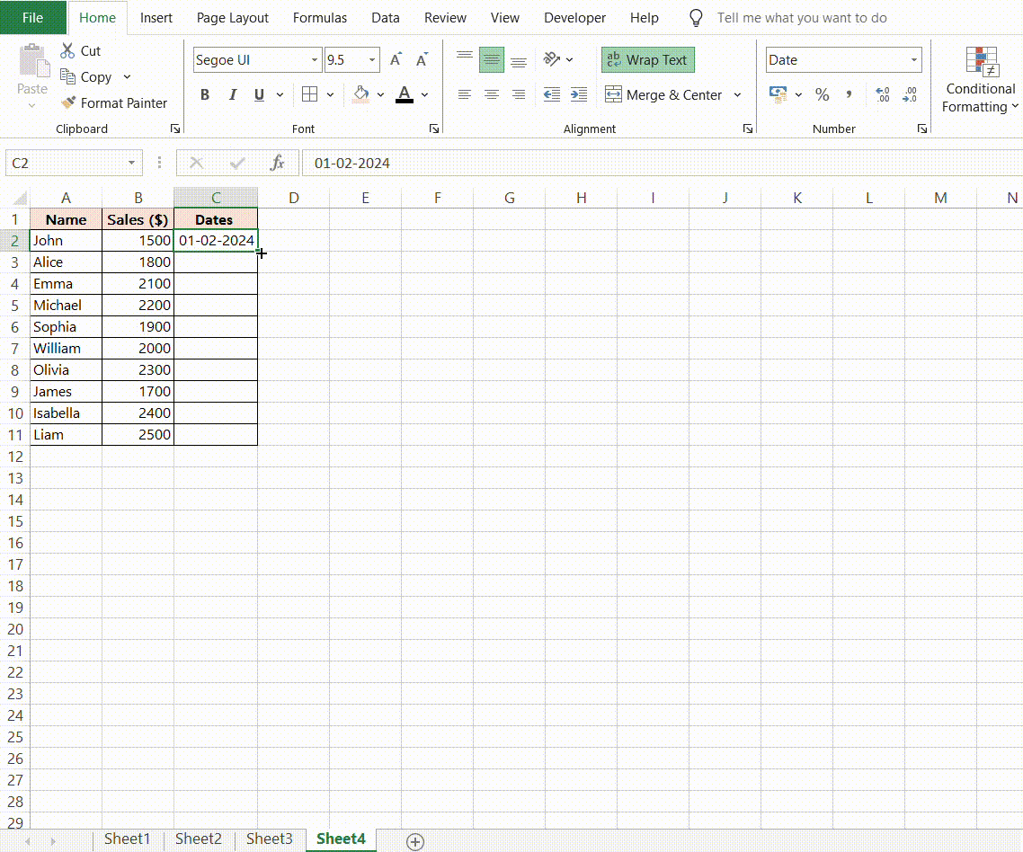 how to autofill dates in excel
