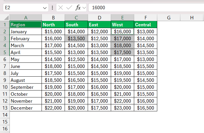 How to Select Multiple Cells in Excel