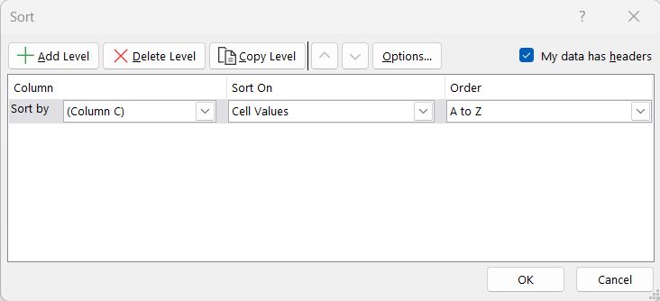 Birthday List in Excel