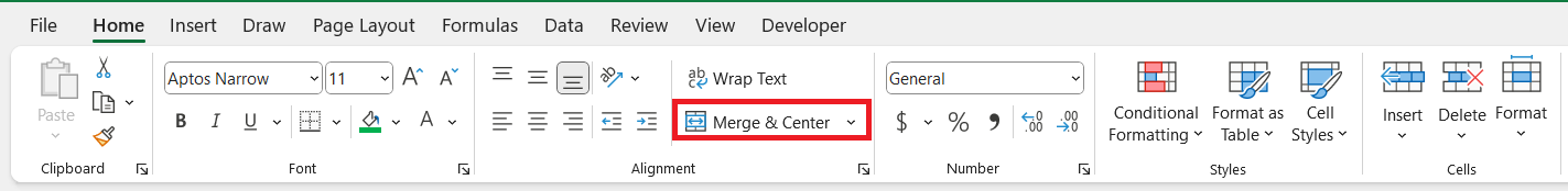 How to Merge Cells in Excel