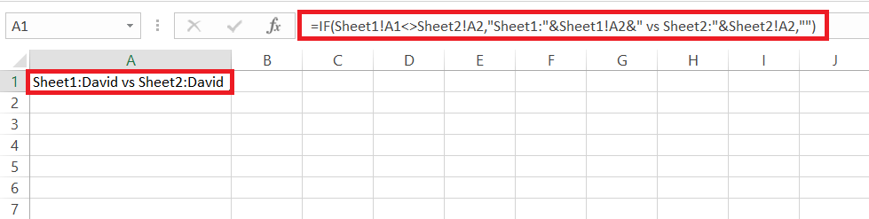 Compare two Excel files