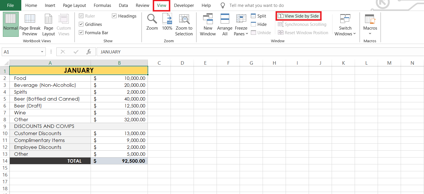 Compare two Excel files