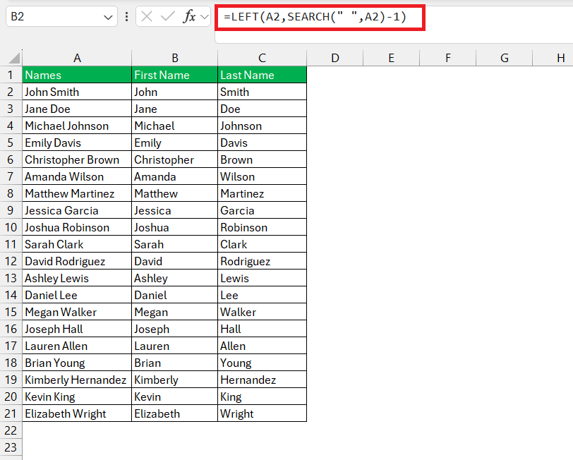 How to Split Cells in Excel