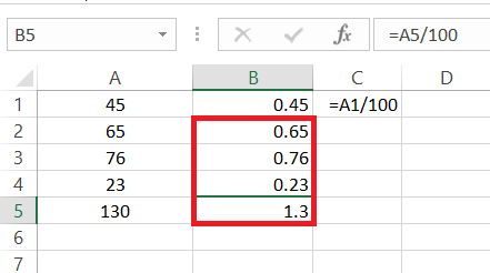 Percentage Signs in Excel