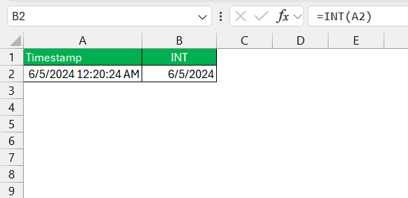 Quick Timestamp in Excel