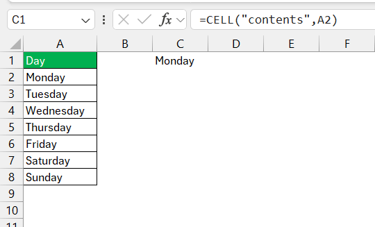 Cell Value