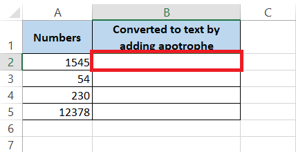 Format Numbers as Text in Excel