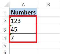 Format Numbers as Text in Excel