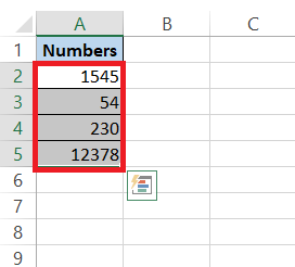 Format Numbers as Text in Excel