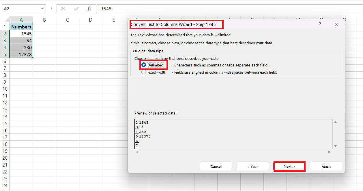 Format Numbers as Text in Excel