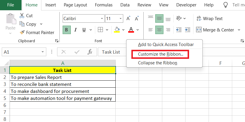 Excel Strikethrough