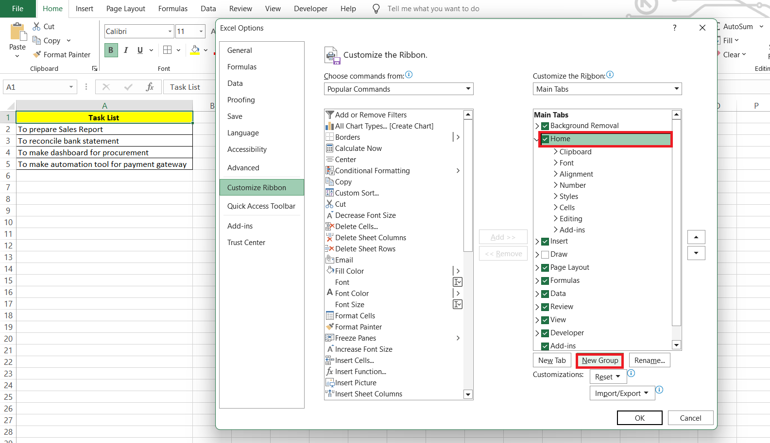 Excel Strikethrough