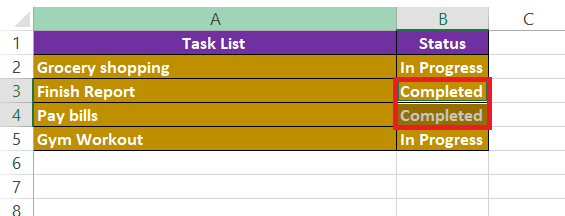 Excel Strikethrough