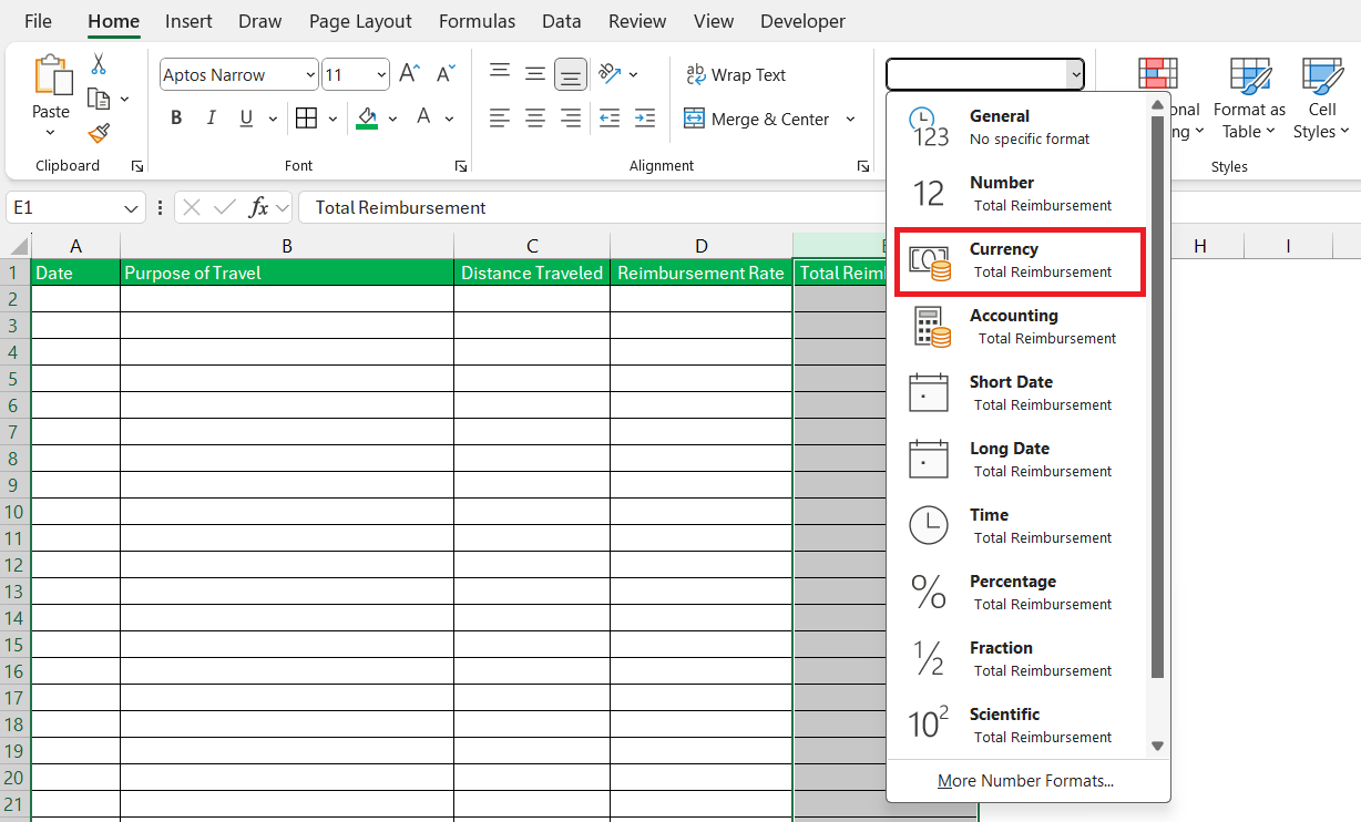 Mileage Reimbursement Calculator