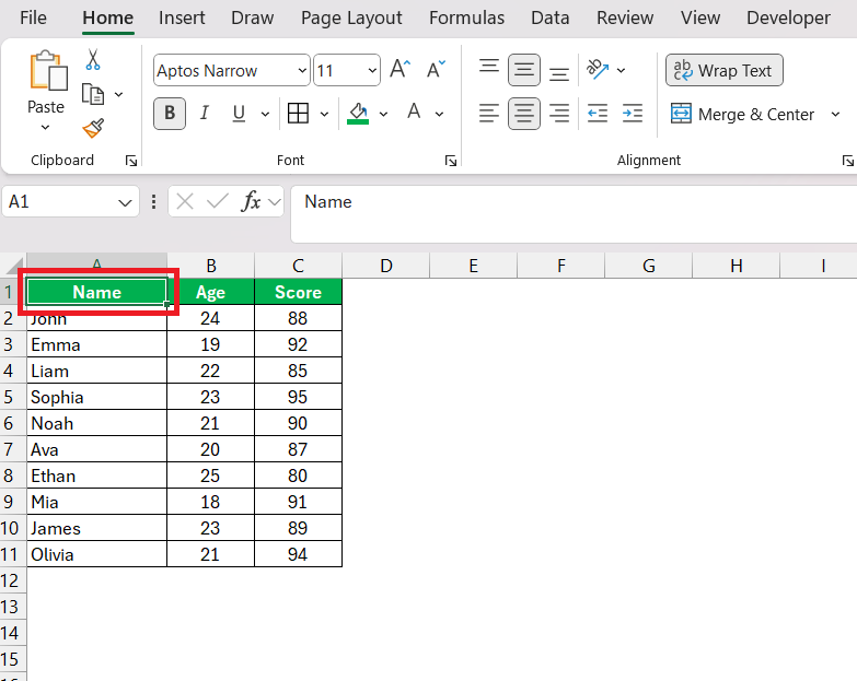 How to Alphabetize in Excel