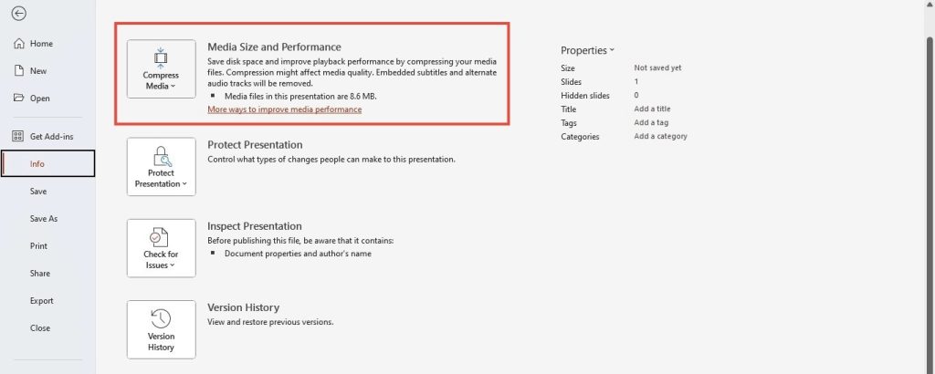 Compress Videos in PowerPoint