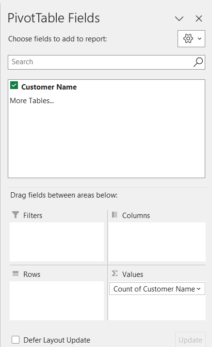 Excel Count Distinct