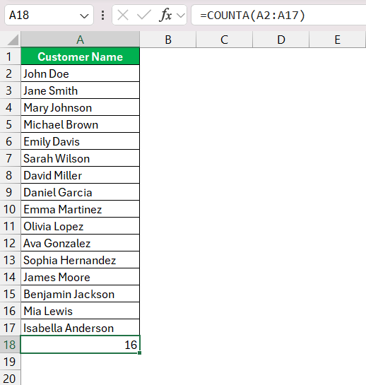 Excel Count Distinct