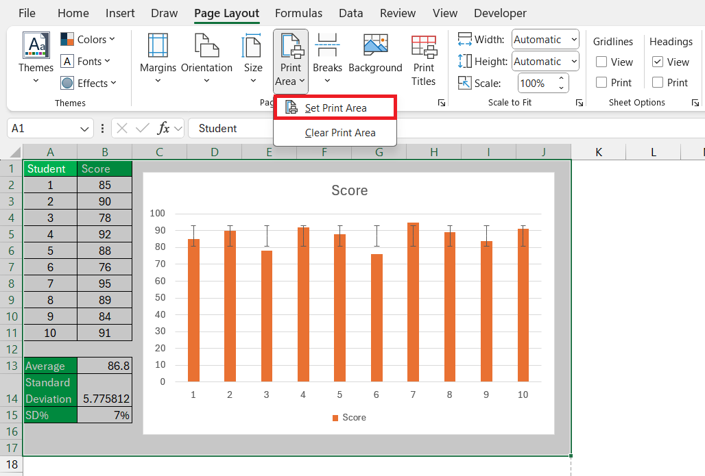 Print Shortcuts in Excel