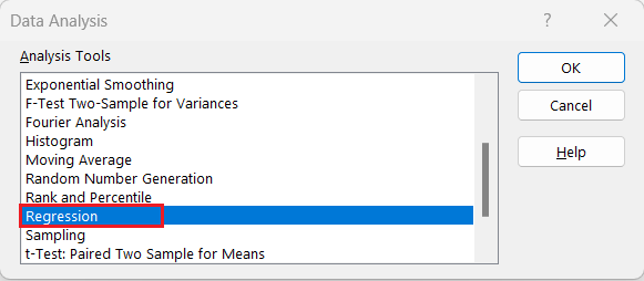 Excel Data Analysis Toolpak