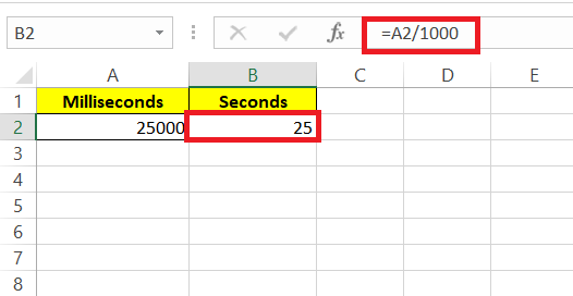 Milliseconds to Seconds in Excel