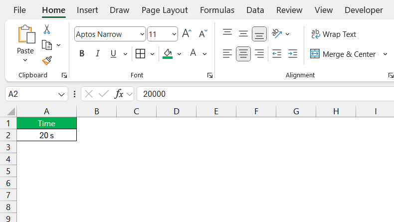 Milliseconds to Seconds in Excel