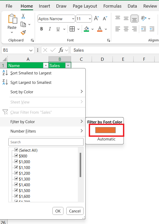 Count Cell Colours in Excel