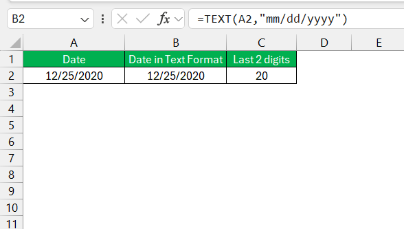 Excel RIGHT Function