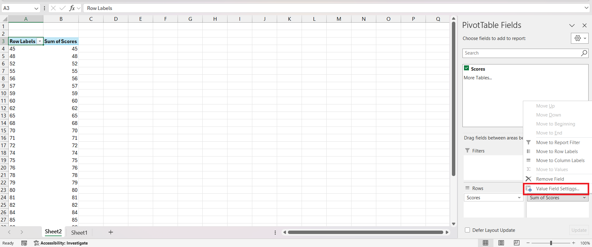 Grouped Frequency Distribution in Excel