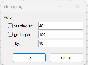 Grouped Frequency Distribution in Excel