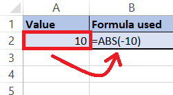 Absolute Value in Excel