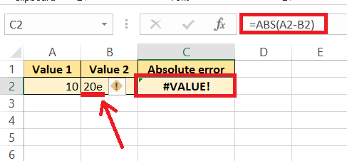 Absolute Value in Excel