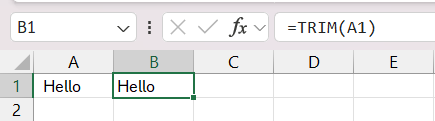 Excel Remove Leading Spaces