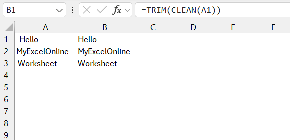 Excel Remove Leading Spaces