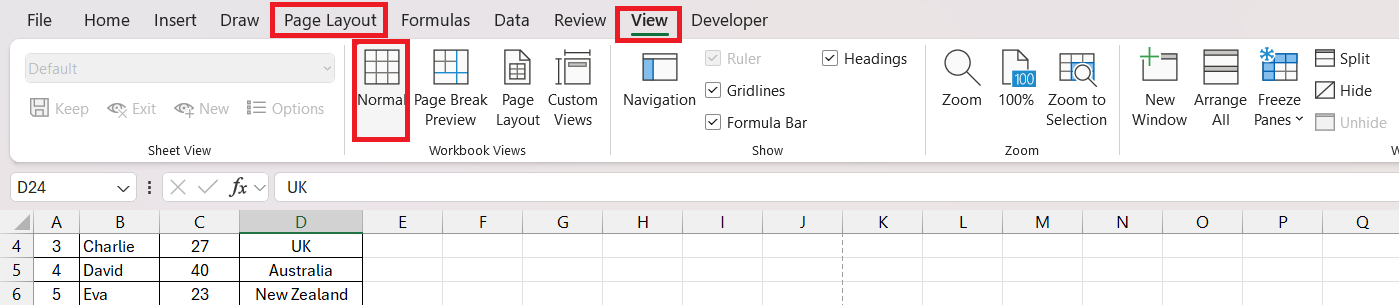 how to insert page break in excel