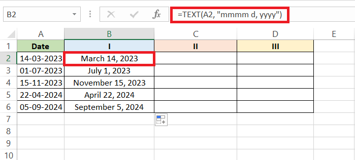 Convert Date to Text in Excel