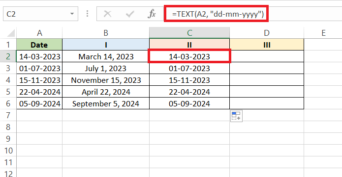 Convert Date to Text in Excel