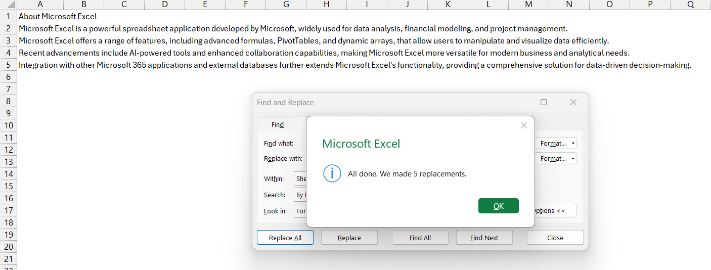 Replace Multiple Values in Excel