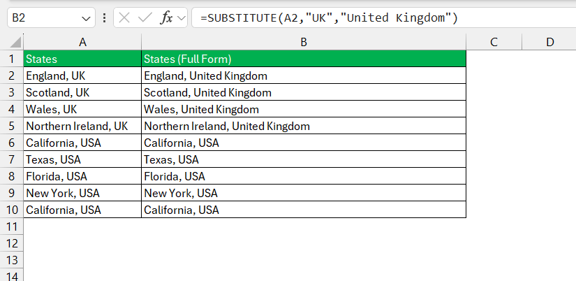 Replace Multiple Values in Excel