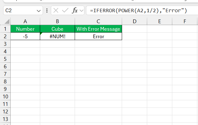 Power of 3 in Excel