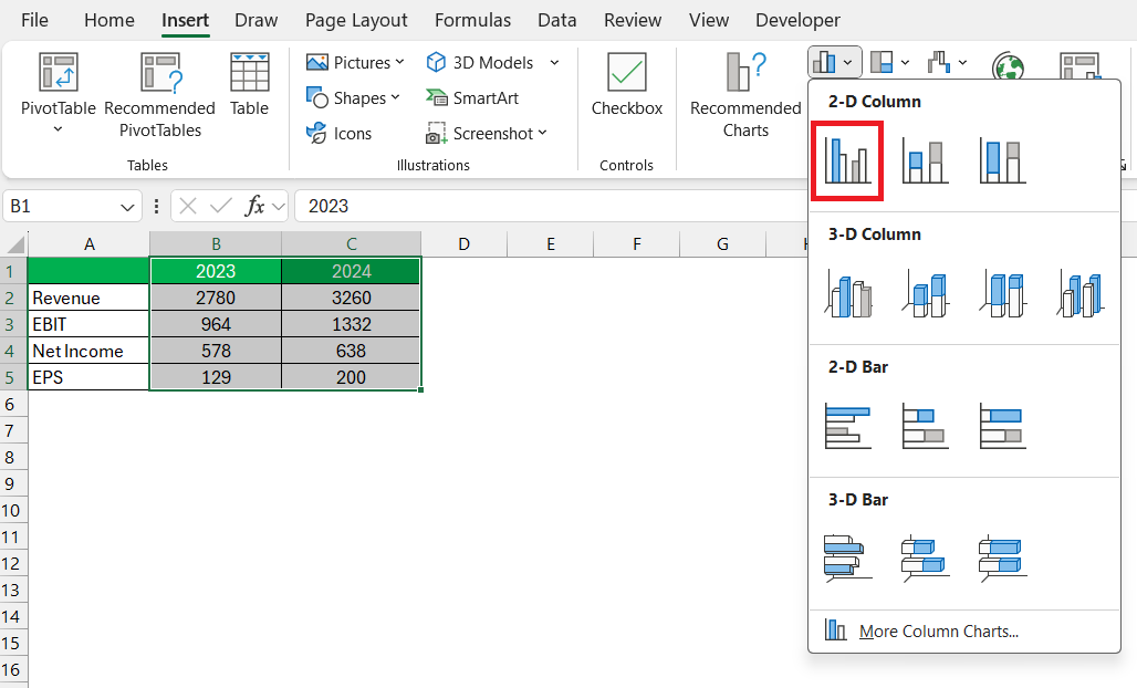 yoy growth formula